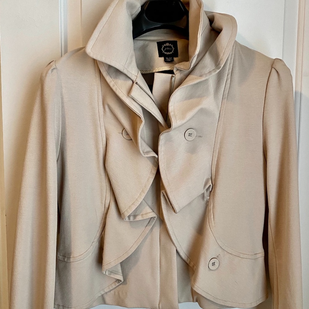 Anthropologie Filtre Ruffle-Button Jacket